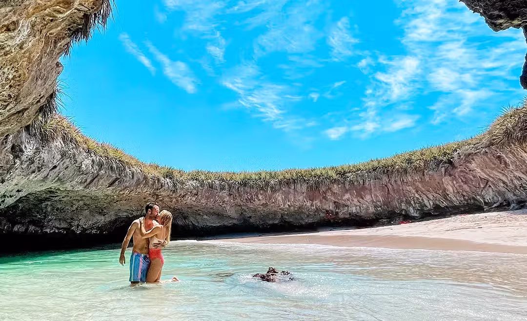 Hidden Beaches Only Accessible by Boat in Puerto Vallarta